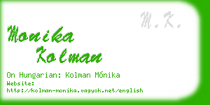 monika kolman business card