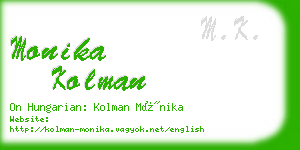 monika kolman business card